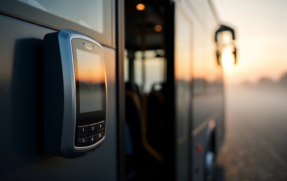 Digital payment terminal on bus