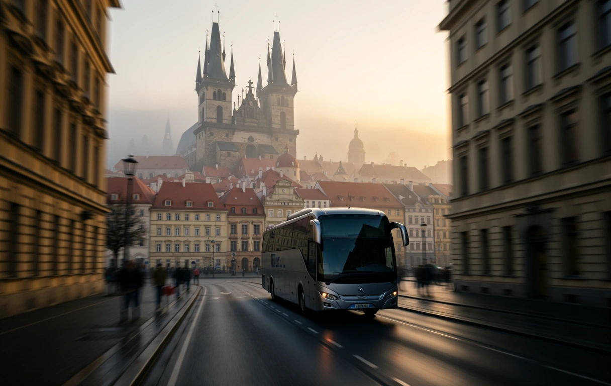 Prague intercity route view