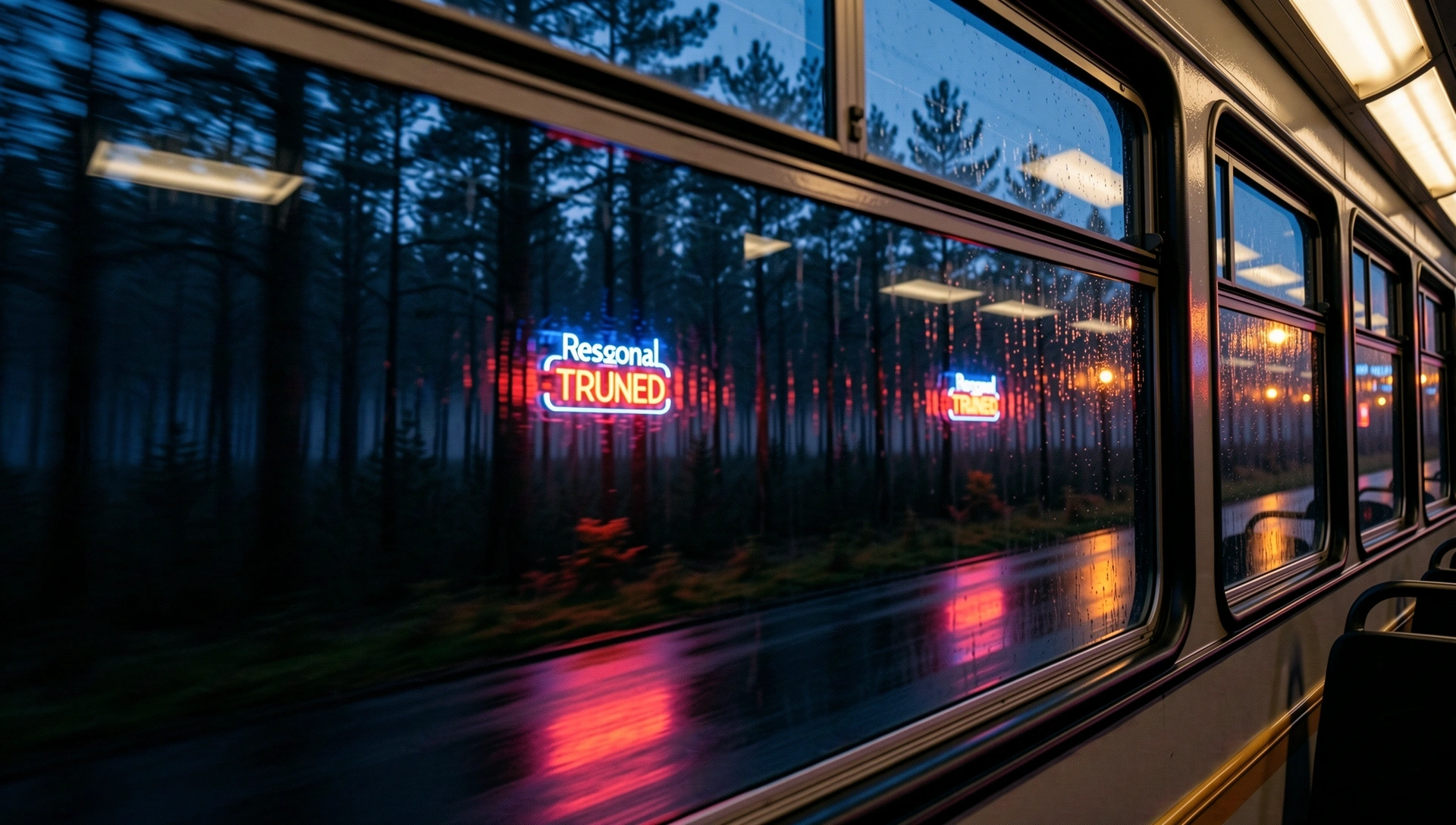 Regional bus route through the Czech countryside