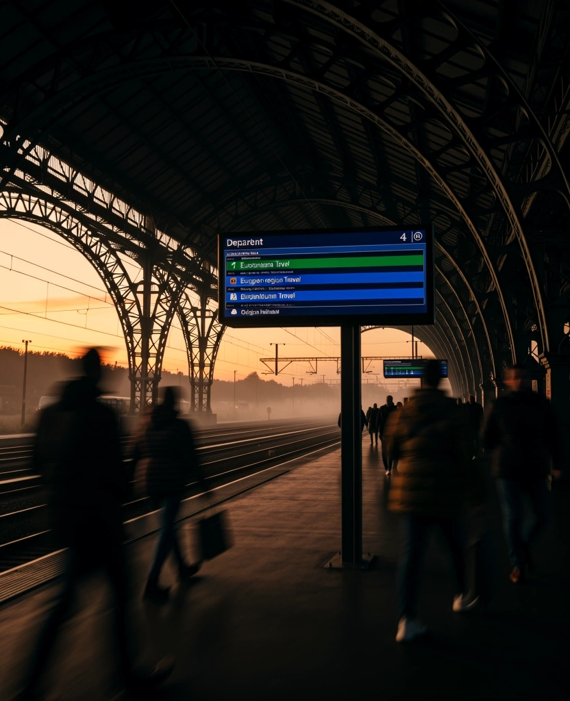 Digital departure board